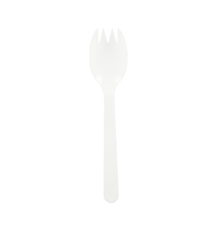 Tenedor Plastico Spork PS 123mm (1.000 Uds)