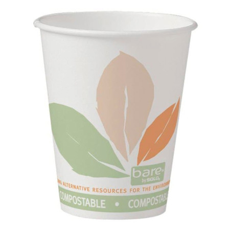 Vaso Cartón PLA Bare 8 Oz/240ml Ø8,0cm (50 Uds)