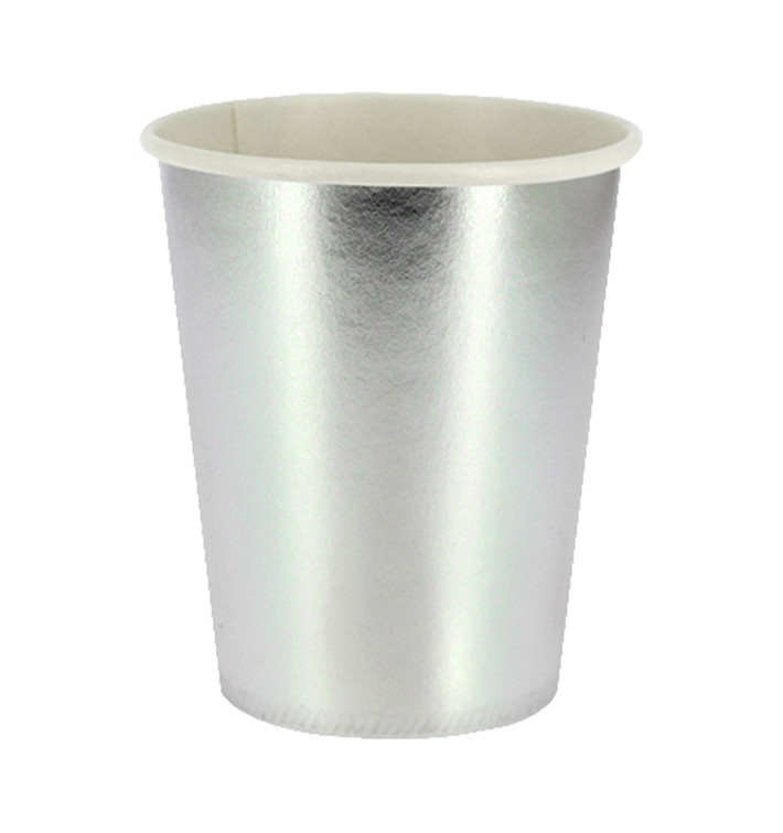 Vaso Cartón 9 Oz/240ml Plata "Party" (10 Uds)