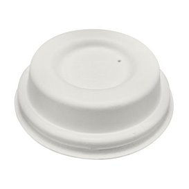 Tapa Cerrada Fibra Moldeada Blanca Ø6,2cm (50 Uds)