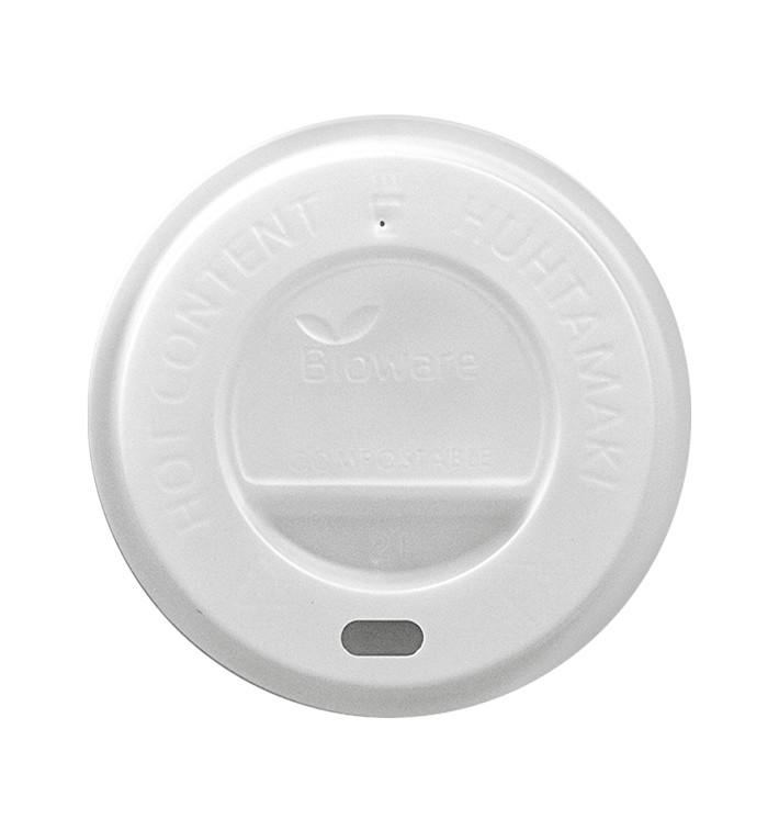 Tapa Travel CPLA para Vaso Cartón Ø8,0cm (100 Uds)