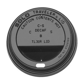Tapa Travel con Agujero PS para Vaso Cartón Negra Ø8,4cm (100 Uds)