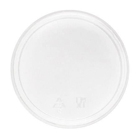 Tapa Plana Cerrada PS Transparente Ø7cm (100 Uds)