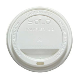 Tapa Travel con Agujero PS para Vaso Cartón Blanca Ø8,0cm (100 Uds)