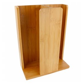 Organizador de Vasos y Tapas de Bambú 23x12x30cm (1 Ud)