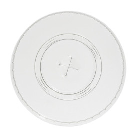Tapa Plana con Cruz PET Cristal Ø7,8cm (50 Uds)