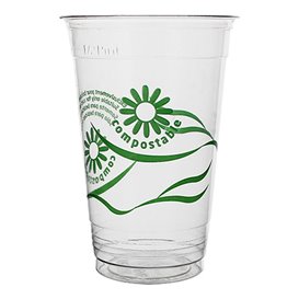 Vaso PLA "Green Spirit" Transparente 330ml (50 Uds)