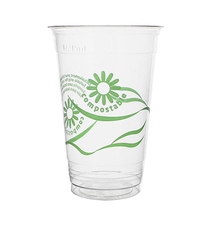 Vaso PLA "Green Spirit" Transparente 330ml (50 Uds)
