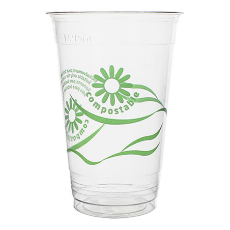 Vaso Compostable PLA "Green Spirit" Transparente 310ml Ø7,8cm (50 Uds)