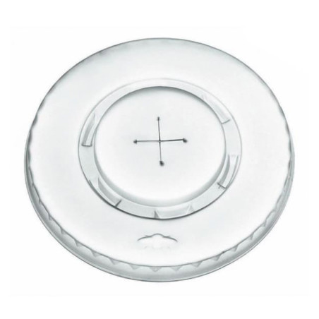 Tapa Compostable PLA de Cruz para Vaso Ø9,5cm (100 Uds)