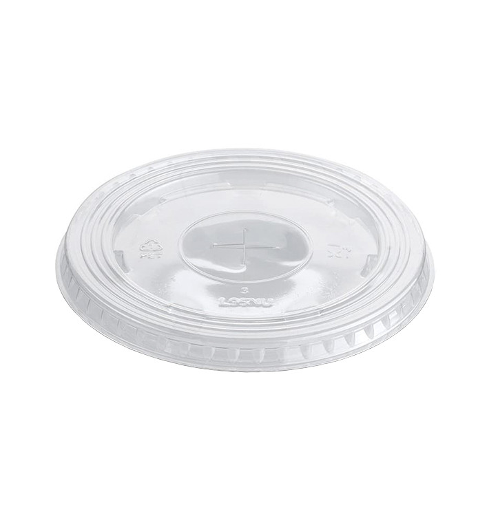 Tapa Plana con Cruz PET Cristal Ø9,4cm (100 Uds)