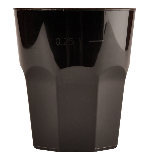 Vaso Plastico para Cocktail Negro PP Ø84mm 270ml (20 Uds)