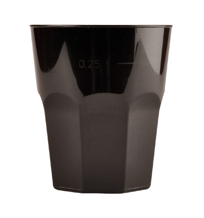 Vaso Plastico para Cocktail Negro PP Ø84mm 270ml (20 Uds)