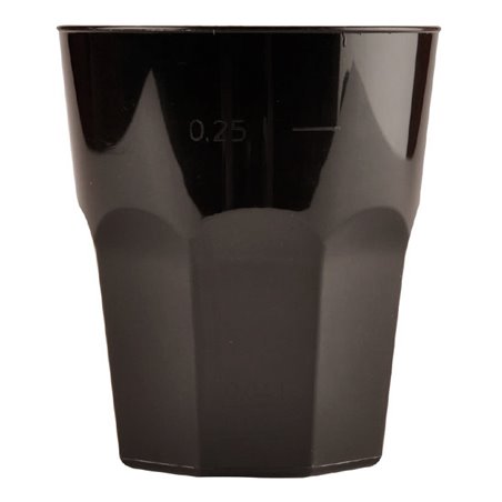Vaso Reutilizable Irrompible PP Negro Ø8,4cm 350ml (20 Uds)