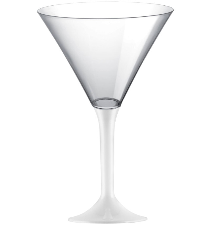 Copa Plastico Cocktail Pie Blanco 185ml 2P (20 Uds)