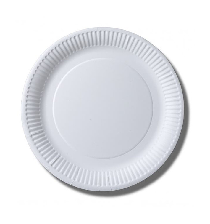 Plato de Papel Biocoated Blanco Ø23cm (800 Uds)