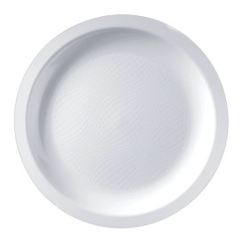 Plato Reutilizable PP Llano Blanco Round Ø18,5cm (50 Uds)