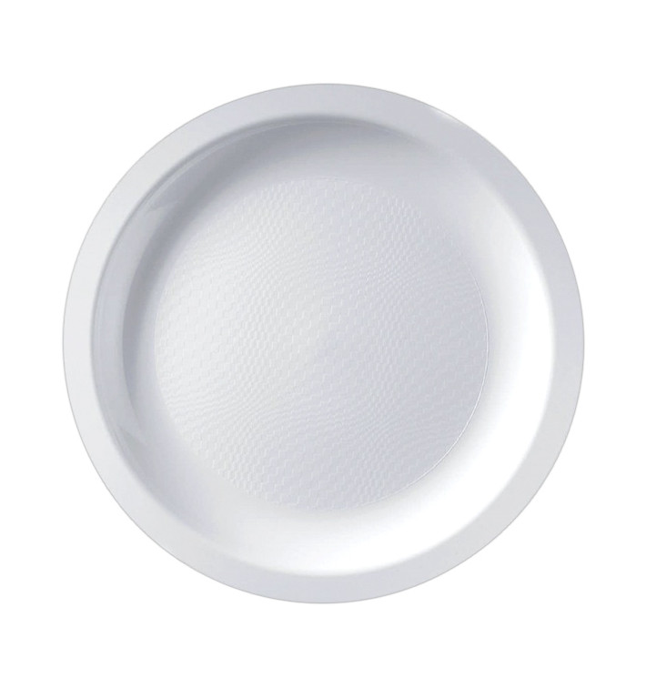 Plato Duro Reutilizable PP Llano Blanco Round Ø18,5cm (25 Uds)