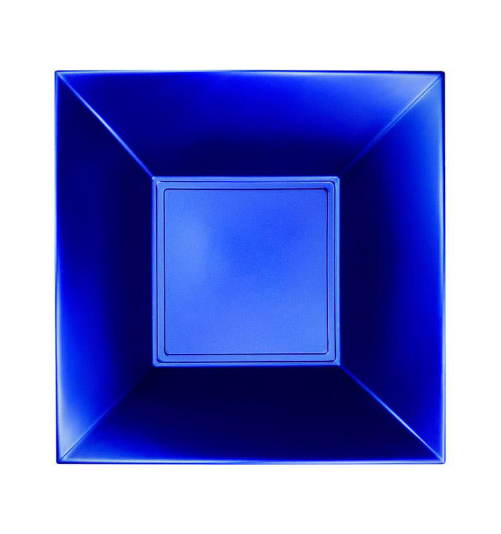 Plato Hondo Reutilizable PP Azul Nice Pearl 18cm (25 Uds)