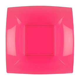 Plato Hondo Reutilizable PP Fucsia Nice 18cm (300 Uds)