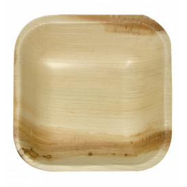 Mini Plato Cuadrado Hoja de Palma 10x10x2,5cm (25 Uds)