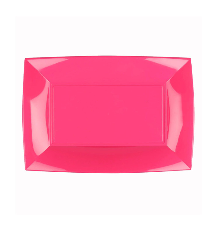 Bandeja Reutilizable PP Fucsia Nice 28x19cm (12 Uds)