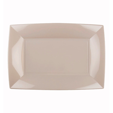 Bandeja Reutilizable PP Beige Nice 28x19cm (12 Uds)
