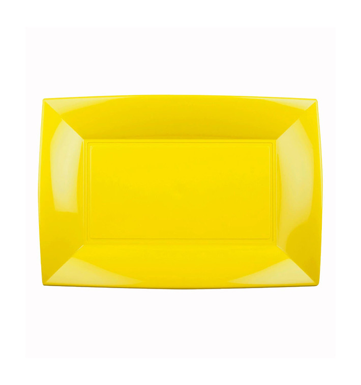 Bandeja Reutilizable PP Amarillo Nice 28x19cm (240 Uds)