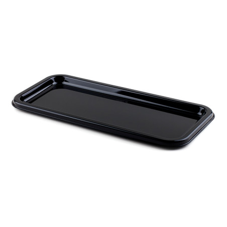 Bandeja Reutilizable rPET Rectangular Negra 35x16cm (10 Uds)