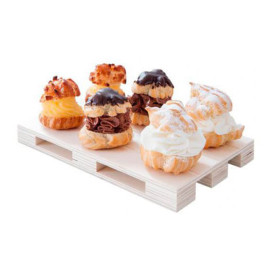 Bandeja Mini Palé de Madera 13x8x2cm (40 Uds)