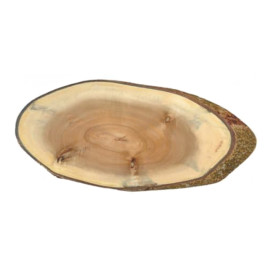 Bandeja Presentación Ovalada de Madera 406x203x19mm (1 Ud)