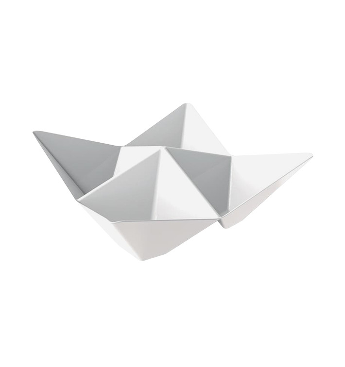Bol Degustación Origami PS Blanco 103x103mm (25 Uds)