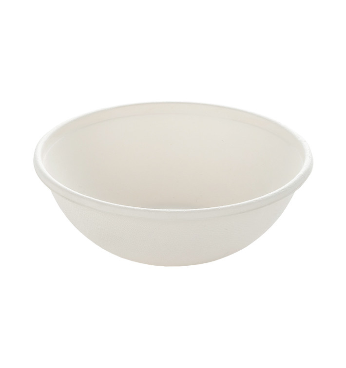 Mini Bol Caña de Azúcar Redondo Blanco 200ml (500 Uds)