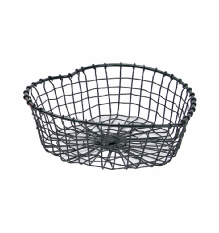 Cesta Corazón de Acero Negro 280x270x90mm (1 Ud)