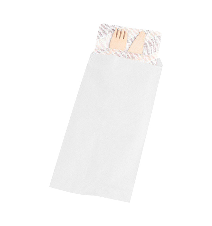 Sobre Portacubiertos Blanco 11x24cm (125 Uds)
