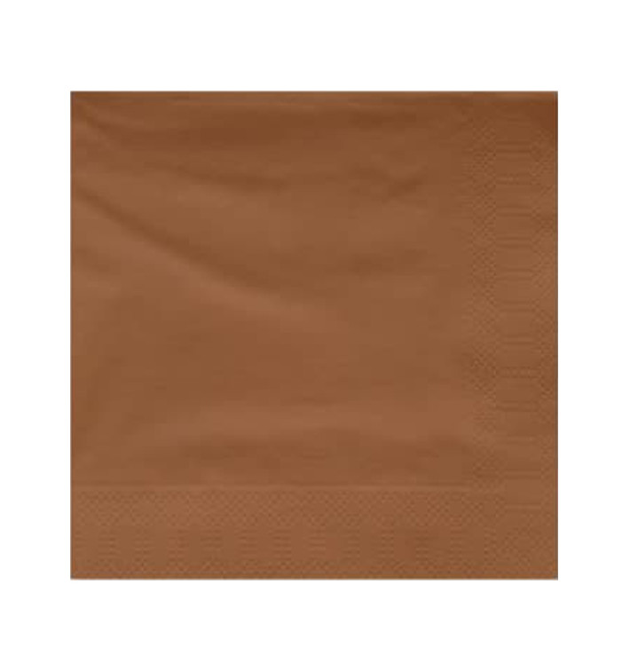 Servilleta Papel Cenefa 20x20 2C Marrón (100 Uds)