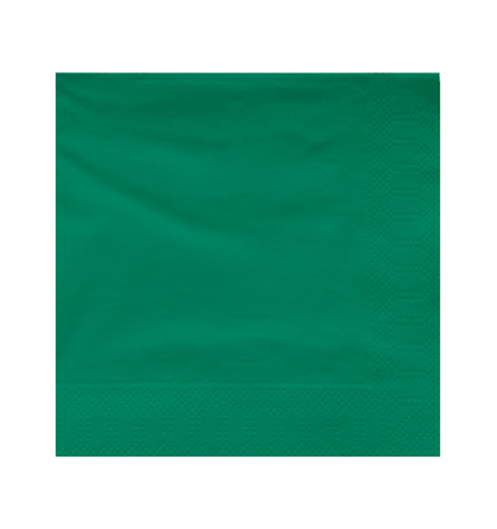 Servilleta Papel Cenefa 20x20cm 2C Verde (100 Uds)