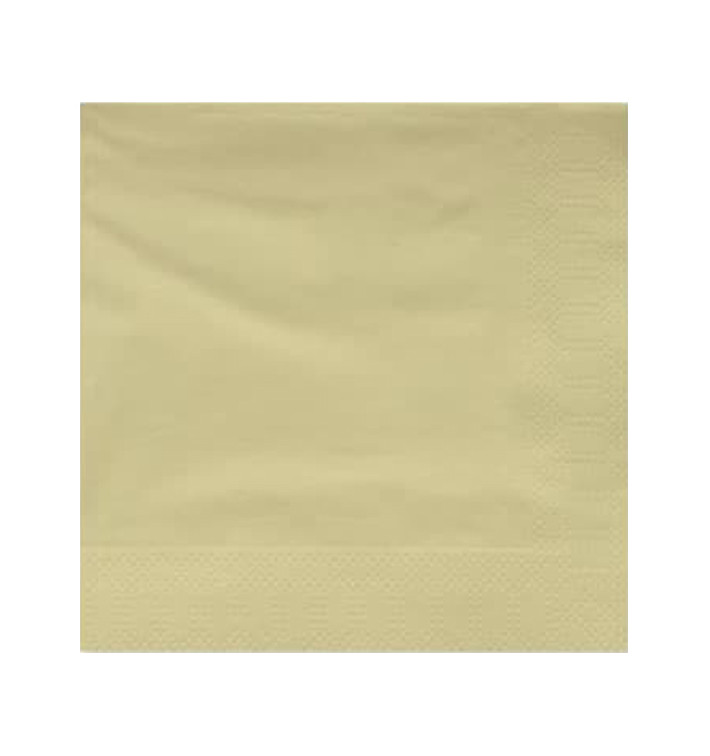 Servilleta Papel Cenefa 20x20 2C Crema (100 Uds)