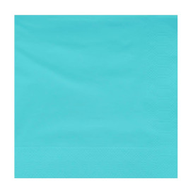 Servilleta Papel Cenefa 20x20cm 2C Turquesa (6000 Uds)