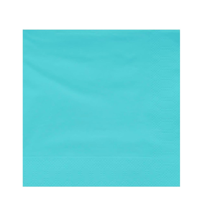 Servilleta Papel Cenefa 20x20cm 2C Turquesa (6000 Uds)