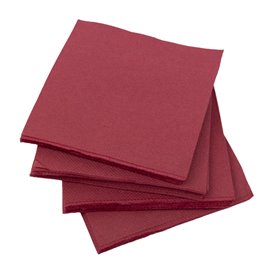 Servilleta de Papel Micropunto 20x20cm 2C Burdeos (100 Uds)