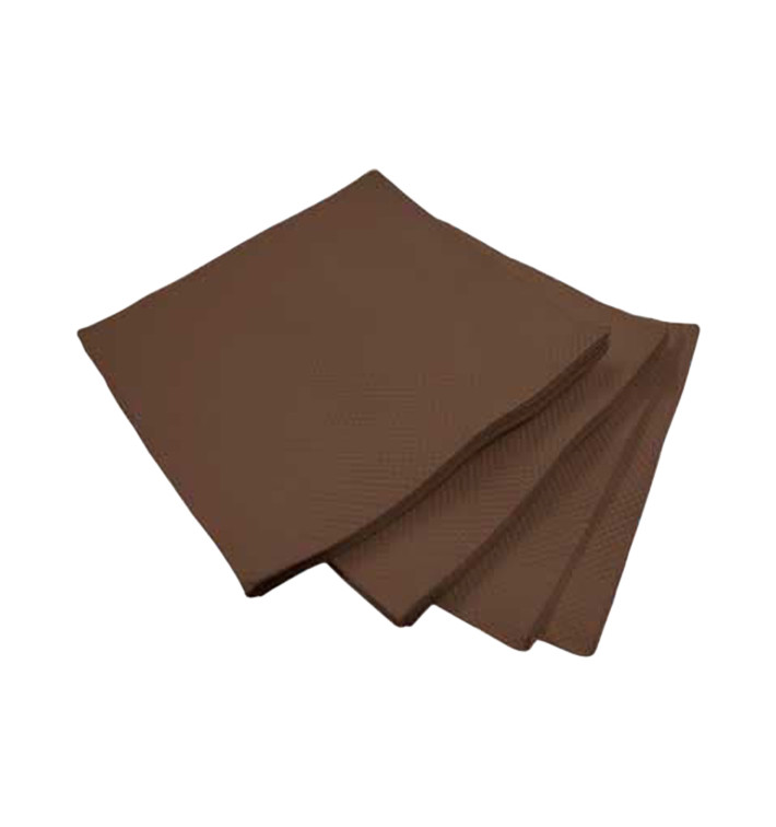 Servilleta de Papel Micropunto 20x20cm 2C Marrón (2.400 Uds)