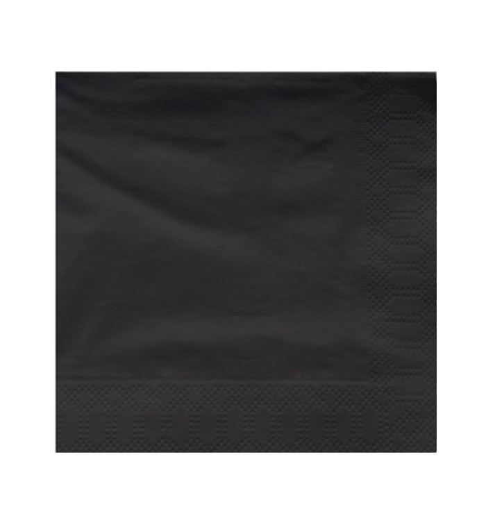 Servilleta de Papel Cenefa 25x25cm 2C Negra (3400 Uds)