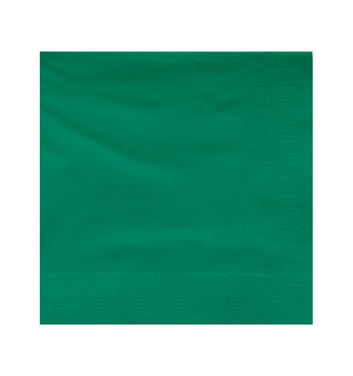 Servilleta de Papel Cenefa 25x25cm 2C Verde (3400 Uds)