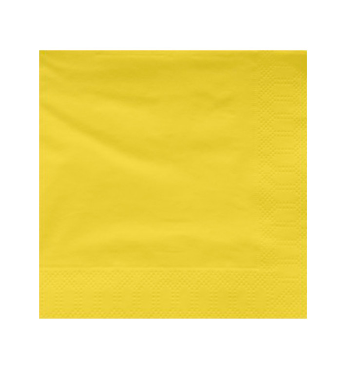 Servilleta de Papel Cenefa 25x25cm 2C Amarillo (3400 Uds)