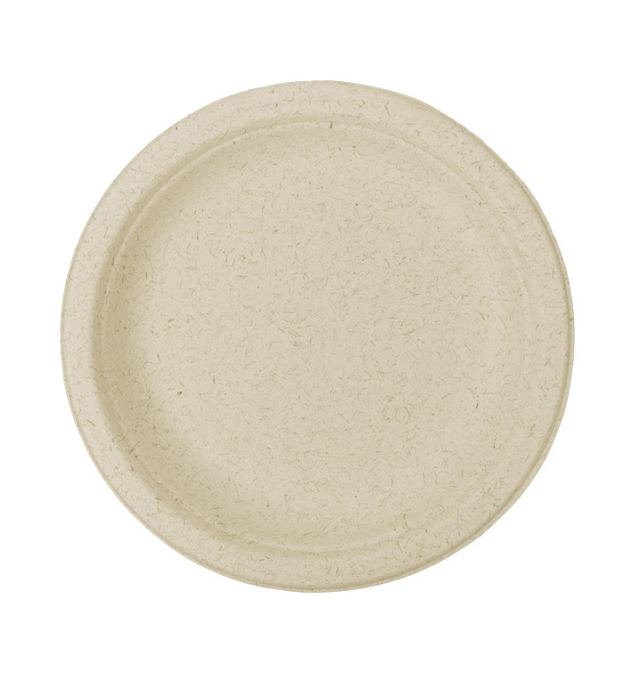 Plato de Pulpa de Trigo Natural Ø18cm (50 Uds)
