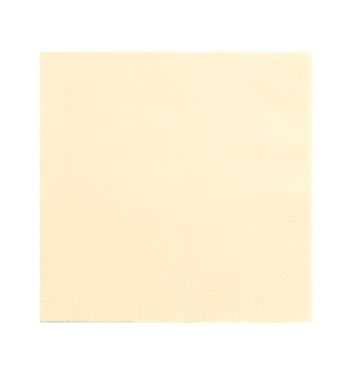 Servilleta de Papel Punta Punta 25x25cm Crema (50 Uds)