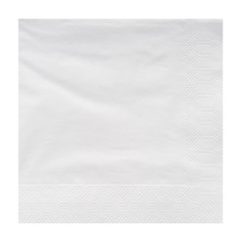 Servilleta de Papel Cenefa 25x25cm 2C Blanca (200 Uds)