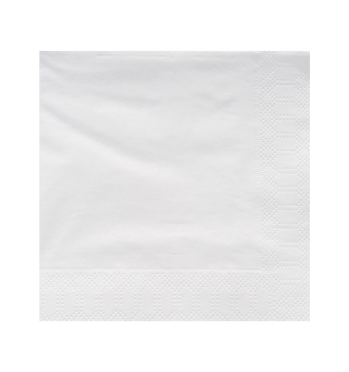 Servilleta de Papel Cenefa 25x25cm 2C Blanca (200 Uds)