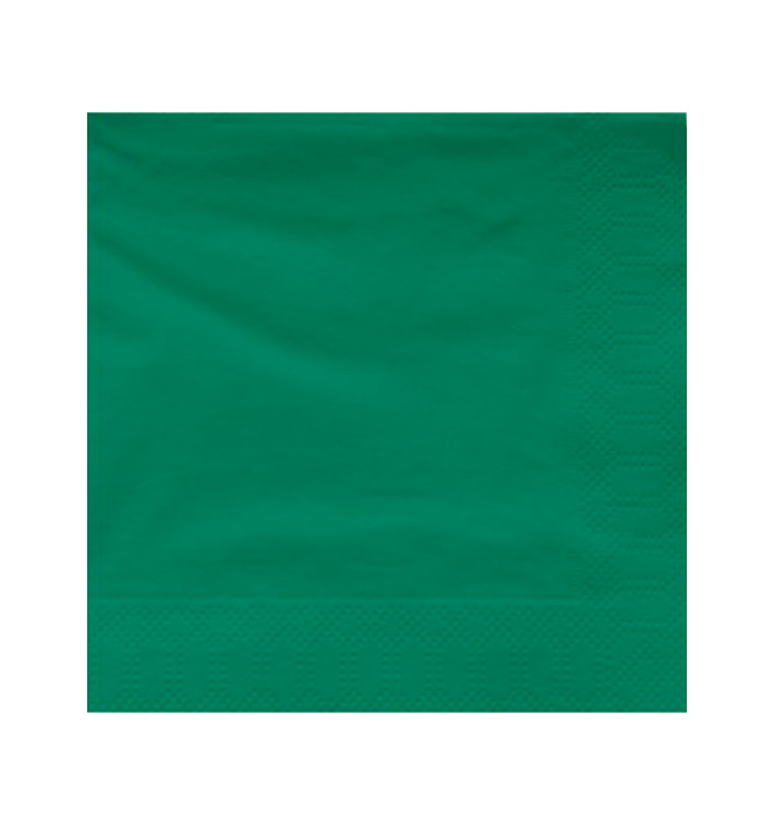 Servilleta de Papel Cenefa 30x30cm Verde 2 Capas (100 Uds)